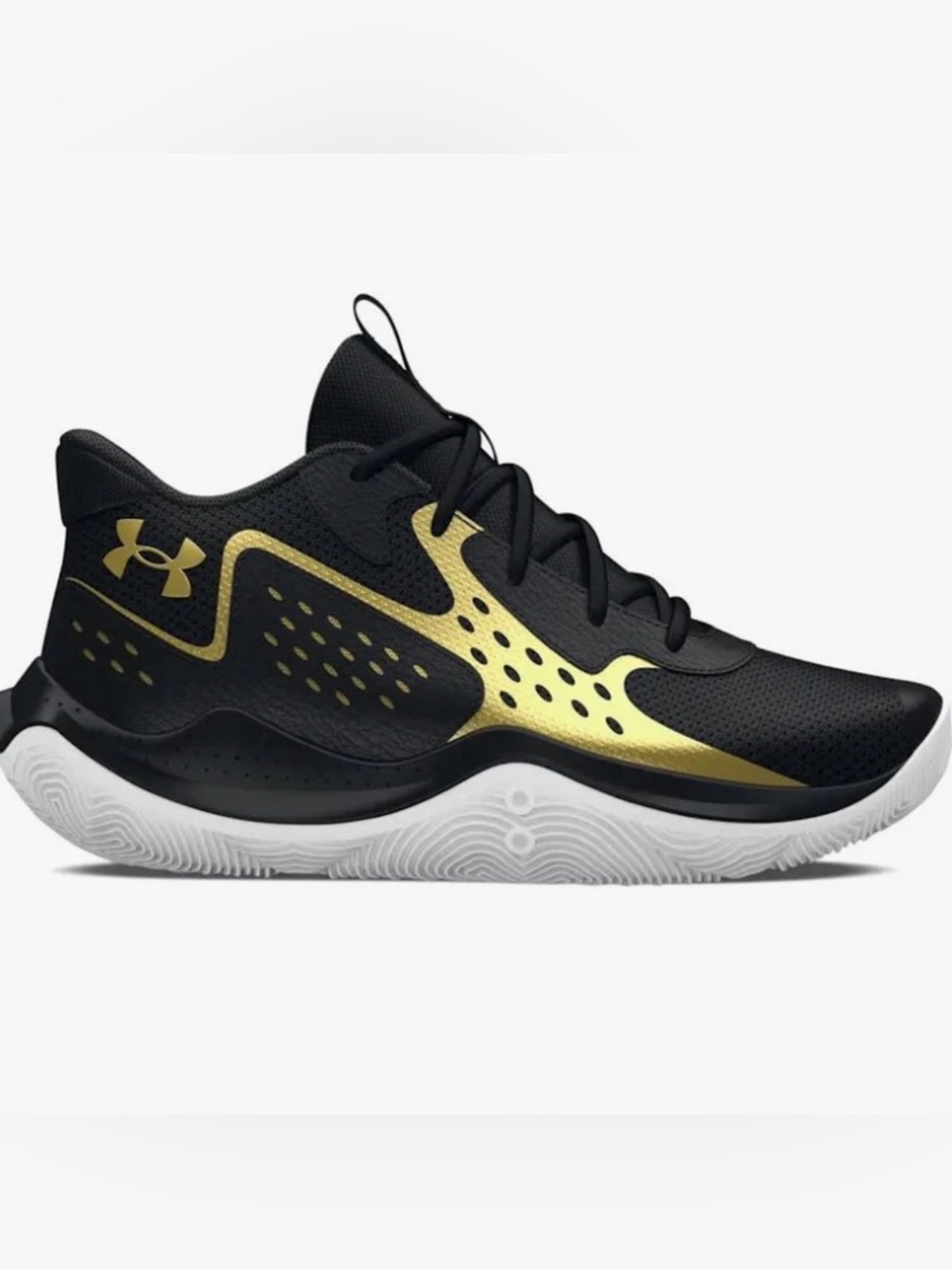 Under Armour Jet ‘23 GS Basketball Shoe Black and Gold 6Y or L 7.5-8